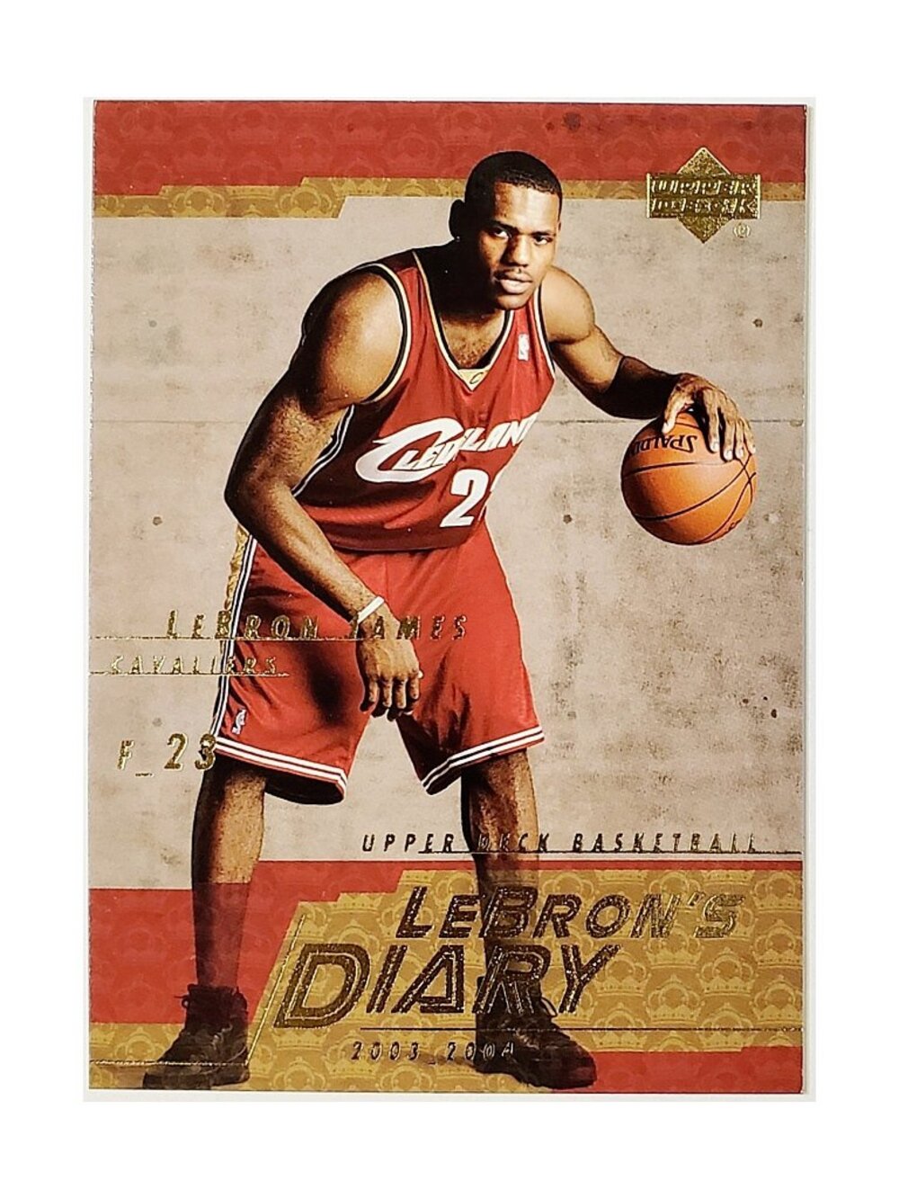 LEBRON JAMES ROOKIE 2003 UPPER DECK "LEBRON'S DIARY" #LJ13 CAVALIERS, LAKERS MVP